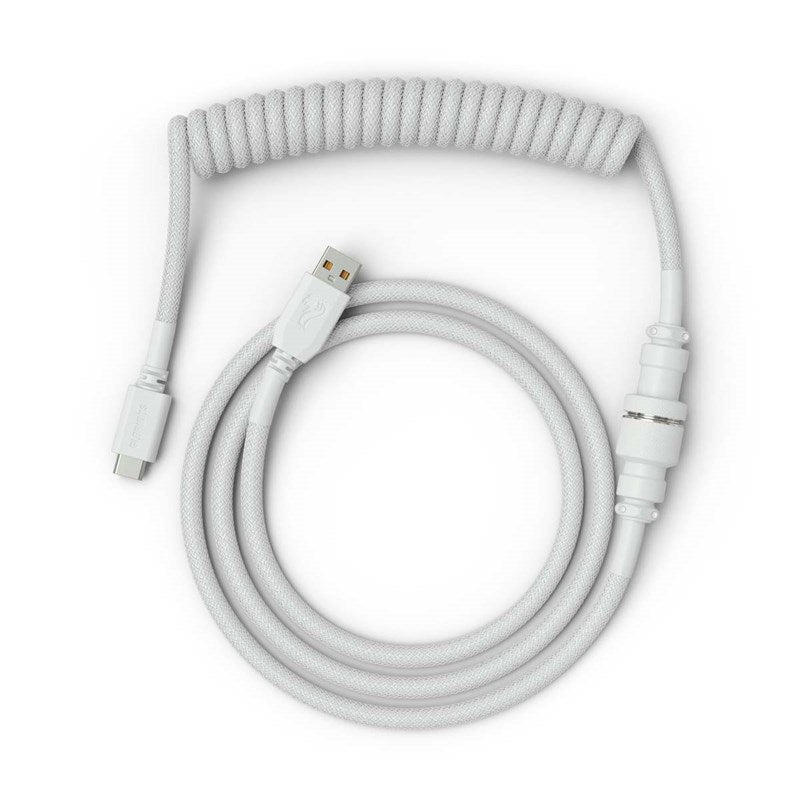 Glorious Coil Cable - Ghost White (USB-C with Aviator Connectors) - White Glorious Coil Cable - Ghost White (USB-C with Aviator Connectors) - White